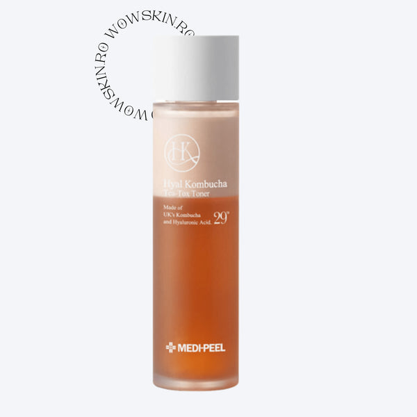 Începeți regimul de îngrijire a pielii cu atingerea revitalizantă a tonicului HYAL KOMBUCHA TEA-TOX TONER de la MEDIPEEL. Infuzat cu bunătățile Kombucha din Marea Britanie și acid hialuronic, acest tonic hidratează și pregătește pielea, asigurând un ten echilibrat și împrospătat. Flaconul cu gradient reflectă potența tonicului, promițând o experiență liniștitoare și hidratantă.